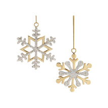 Jeweled Metal Snowflake Ornament (Set of 2) - $51.34