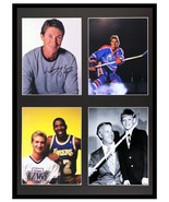 Wayne Gretzky Signed Framed 18x24 Photo Display AW Gordie Howe Magic Joh... - £311.38 GBP
