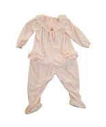Vintage Baby Romper USA IC Mfg. Girls XL Ruffles Lace Footies One Piece ... - £11.72 GBP