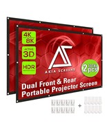 Dual Projector Screen Rear Front 120 Inch 16:9 Portable Foldable Anti-Cr... - £28.52 GBP
