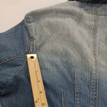 YMI RN#104369 Women's Blue Distressed Denim Jacket Pockets Size Medium image 3
