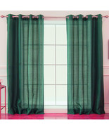 HUNTER FOREST GREEN 1 CURTAIN TREATMENT DECOR BAY OR STANDARD WINDOW SEM... - £17.52 GBP