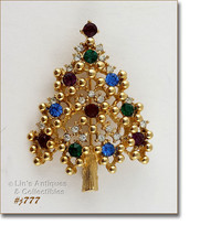 Eisenberg Ice Signed Classic Christmas Tree Pin (#J777) - £31.54 GBP