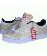 ALIFE Scribble Cup Barneys gold/white sneakers athletic shoes sz 8 new - £22.71 GBP