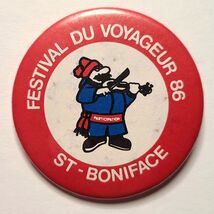 1986 Festival Du Voyageur Saint Boniface Winnipeg Canada Pinback Button ... - $9.95