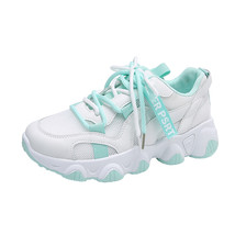 Spring Korean Platform Sneakers Women Shoes Thick Bottom Chunky Sneakers Breatha - £24.95 GBP