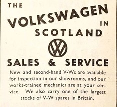 1954 Scotland Volkswagen Dealer Cameron Campbell Advertisement Automobil... - $387.92 MXN