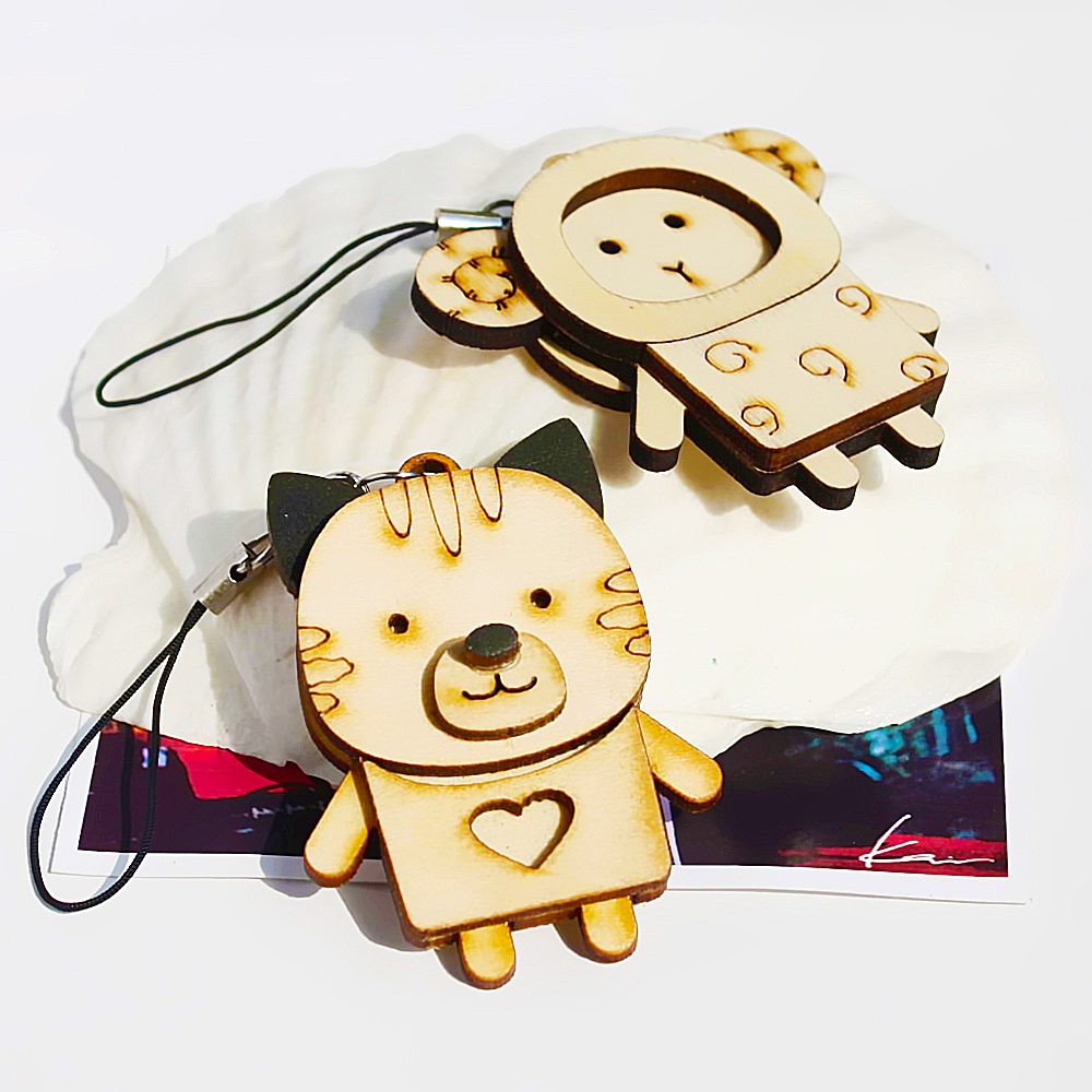 [Wooden Animals-5] Cell Phone /Camera/ Handbags Charm Strap