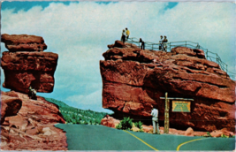 Balanced Rock and Steamboat rock Garden of the Gods Colorado Postcard - £21.56 GBP