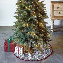 41&quot; Christmas Tree Skirt | Holly &amp; Berries - $44.95