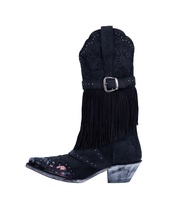 Dan Post Womens Bed Of Roses Black Snip Toe Western Boots - £187.04 GBP