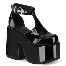 DEMONIA CAMEL-103 Women&#39;s 5&quot; Chunky Heel Platform Eyelet  T-Strap Sandal Shoes - £70.30 GBP