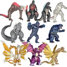 10PCS Godzilla Vs Kong Dinosaur Dragon Toys Movable Joint Action Figures Gifts - £29.56 GBP
