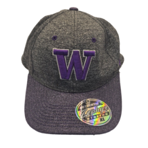 NCAA Washington Huskies Zephyr stretch xl heather gray purple hat cap - $26.06