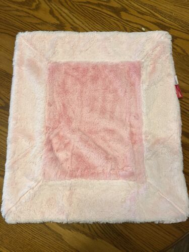 Amy Coe Pink Shaggy Baby Blanket Two Tone Plush Security Lovey 18x21" - $55.39