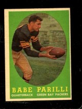 1958 Topps #118 Babe Parilli Ex Packers *X85304 - £15.41 GBP