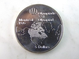 1973 $5 Canadian &#39;76 Montreal Summer Olympics Coin 24.4g E288 - £27.93 GBP