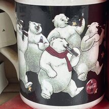 Coca Cola Gibson 16oz Ceramic (Happy Polar Bear Group) Coffee Mug Vintage - $9.87