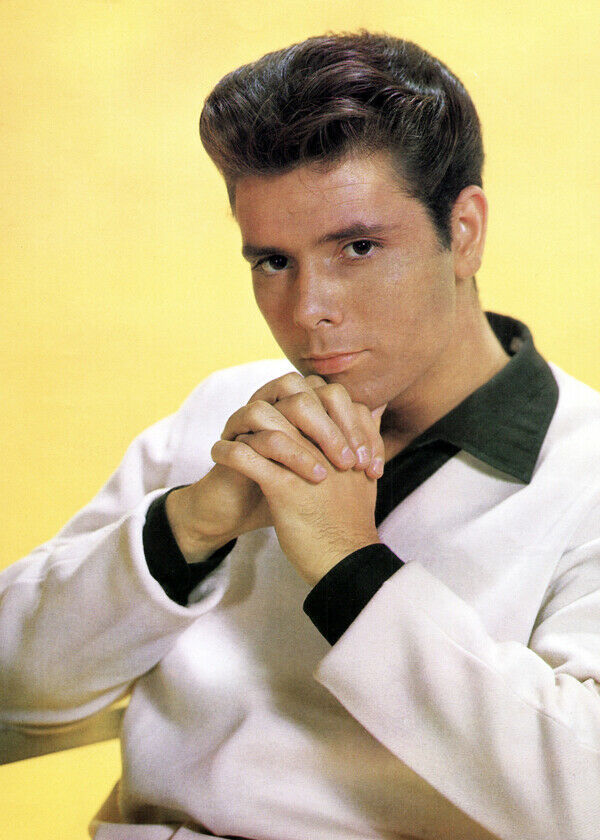 Cliff Richard cool 1964 studio portrait in white sweater 5x7 inch photo - $5.75
