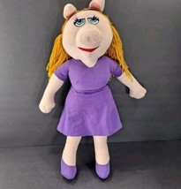 Muppets Miss Piggy Plush Jim Henson Purple Dress Embroidered Features Ya... - £10.45 GBP