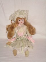 Enesco 1984 Nostalgic Doll W/ Porcelain Head, Hands, &amp; Feet &quot;Merry Beth&quot; - £15.66 GBP