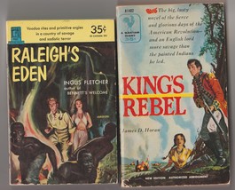 Raleigh&#39;s Eden &amp; King&#39;s Rebel 1950s 1st pbs novels on American Revolution - £16.02 GBP