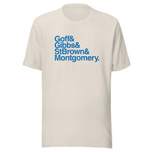 Detroit Lions Star Teammates T-SHIRT Jared Goff St. Brown Gibbs &amp; Montgomery - £14.64 GBP+
