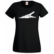 Womens T-Shirt Alligator with Open Mouth Design Crocodile Lovers TShirt - £19.35 GBP