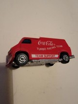 Coca-Cola Coke Red Truck Turbo Racing Team Team Support Van Diecast Vintage 80s - £11.07 GBP