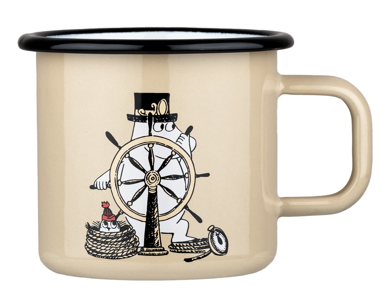 Moomin Enamel Mug The Adventurer Beige 0.37 L Muurla - $21.46