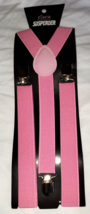 Suspenders Men Or Women Y-Shape Back Clip On Elastic Adjust Bright Pink ... - $12.59