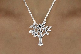 Tree Of Life Charm Necklace SILVER tone - $21.99