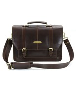 Style n Craft 392007 Briefcase Laptop Bag in Full Grain Dark Brown Leather - $170.96 CAD