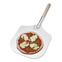 Kitchen Supply 12-Inch x 14-Inch Aluminum Pizza Peel with Wood Handle - £24.37 GBP