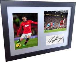 Signed Black Soccer Overhead Goal Vs Man City Wayne Rooney Manchester United - £56.94 GBP