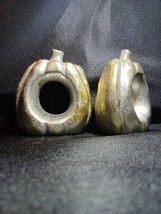 Party Explosion Harvest Pumpkin Clay Napkin Rings Set of 2 - $8.59