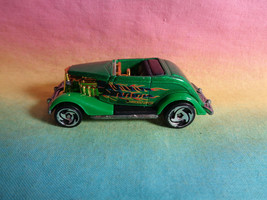 Vintage 1996 Mattel Hot Wheels Green O’Lucky Flame Convertible &#39;33 Hot Rod as is - £2.20 GBP