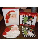 Fitz &amp; Floyd Christmas VTG Santa Canape Wall Décor &amp; Frost&#39;s Frolic Snac... - £39.61 GBP