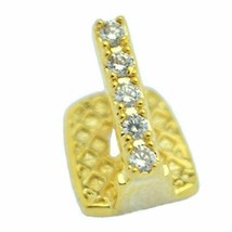 Hip Hop 14K Gold Plated Teeth Upper or Lower CZ Cubic Zirconia Gap Grill... - £7.77 GBP
