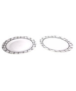 Set Of 2 Royal Norfolk Black/White Plaid Dinner/Serving Plates 10.5”-NEW... - $54.01 CAD