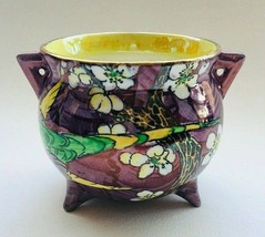Antique Art Deco Wilkinson Burslem England Iridescent Glaze Footed 2 Handles Cup - $93.00