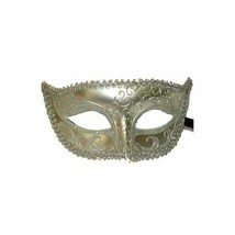 Half Face Masquerade Mask Silver Venetian Mask - $13.51