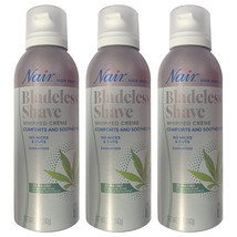 Pack of (3) New NAIRNair Spray Bladeless Shave Whipped Cream Hair Remover, 5 Oz - £18.87 GBP