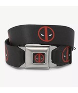 Marvel Deadpool Logo Icon Adjustable Seatbelt Buckle Belt by Buckle Down - $21.78