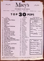 MACY&#39;s It&#39;s Smart To Be Thrifty Top 30 Pops Flyer/Ad NYC July 15 1959 - £8.17 GBP