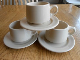 Lot of 3 (2) Wallace &amp; (1) Inca Restaurant Ware Coffee Cups and Saucers - £27.51 GBP