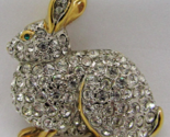 Carolee Rabbit Pave Diamante Glass Rhinestone Gold Plate Brooch - $127.71