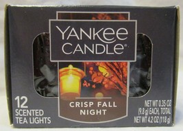 Yankee Candle 12 Scented Tea Light T/L Box Candles Crisp Fall Night - £16.63 GBP