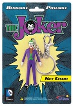 Dc Comics Batman, Joker Figure Bendable Poseable Pvc Key Chain New Unused Sealed - £5.66 GBP