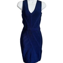 Bebe Purple Bandage Bodycon Mini Dress Eggplant Size S Club Cocktail Par... - $23.28